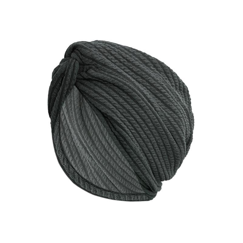 Thick Elastic Headscarf Hat Ethnic Style Cross Twist Hat Fashionable Versatile Headscarf Warm Chemotherapy Hat Hats & Caps Women’s