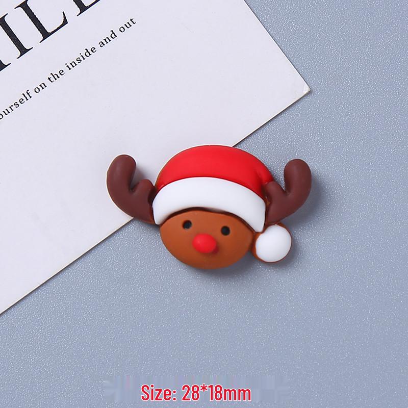DIY Christmas Tree Santa Claus Resin Ornaments: Hair Clip, Phone Case, Bottle, Shoes, Clothing Stickers