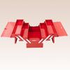Folding Tool Box Sturdy Metal Container with Trays for Mechanics