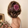 Romantic Rose Atmosphere Sweet Artificial Flower Hair Clip For Women Large Cute Duckbill Hair Accessory