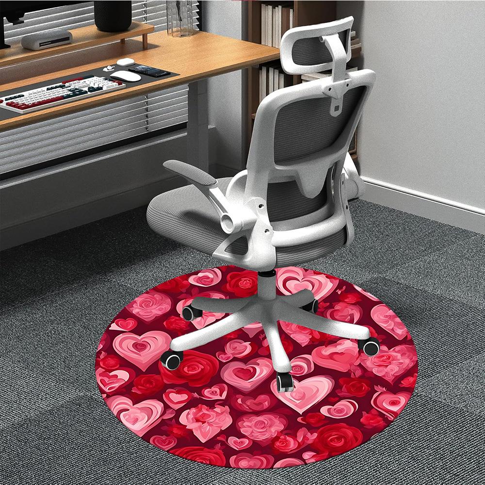 

1pc Love Hearts Carpet for Office, Non-slip, Soft and Durable Office Rug, Perfect for Office yy260128021 80cm by 80cm