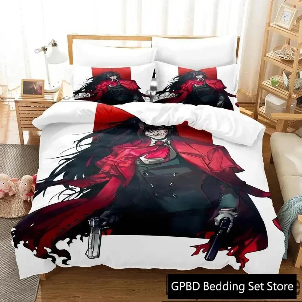 

3D Print Anime Hellsing Alucard Bedding Set Double Twin King Duvet Cover Comforter Pillowcase Boys Girls Adults Bedroom 135x200cm