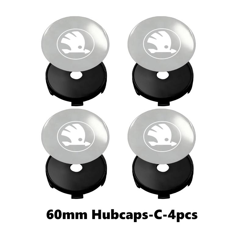 AAAAG1 Car Styling Wheel Center Hub Cap Badge Emblem Sticker Accessories For Skoda Fabia Kamiq Superb Scala Enyaq-iV MK3 VisionS Yeti
