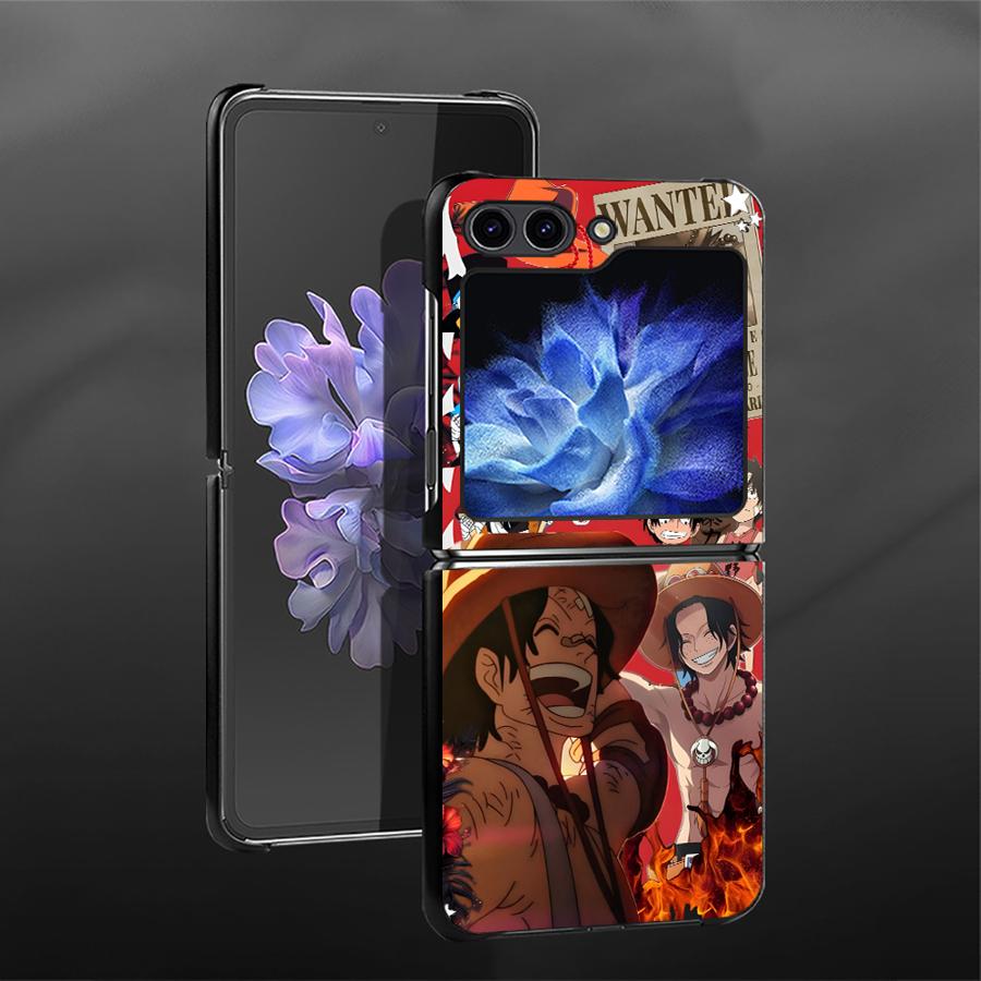 

Чехол для телефона One Piece Ace Art Back Funda Case для Samsung Galaxy Flip6 Flip5 Z Flip 7 6 5 4 3 Flip4 Flip7 FE Flip3 Galaxy Z Flip6