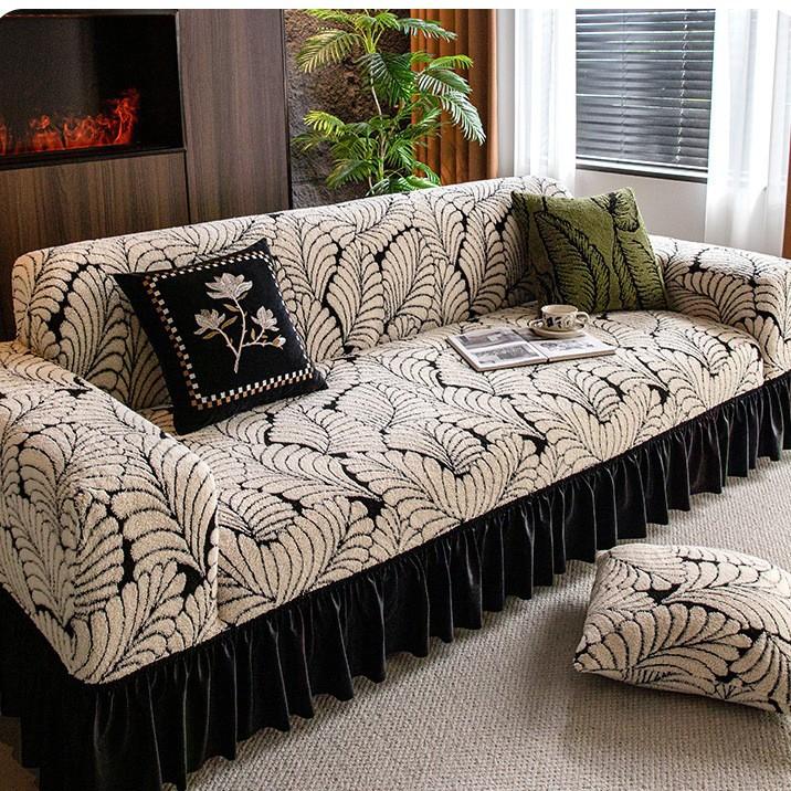 

1 шт. Утолщенная жаккардовая юбка Чехол на диван Противоскользящий Современный чехол на диван Чехол на диван Четыре сезона Универсальный Чехол для защиты мебели 90-140CM
