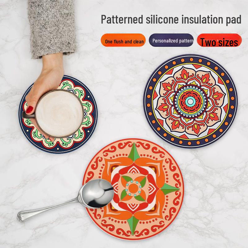 Bohemian Ethnic Style Non-Slip Insulated Coaster for Coffee, Tea, and Bowls