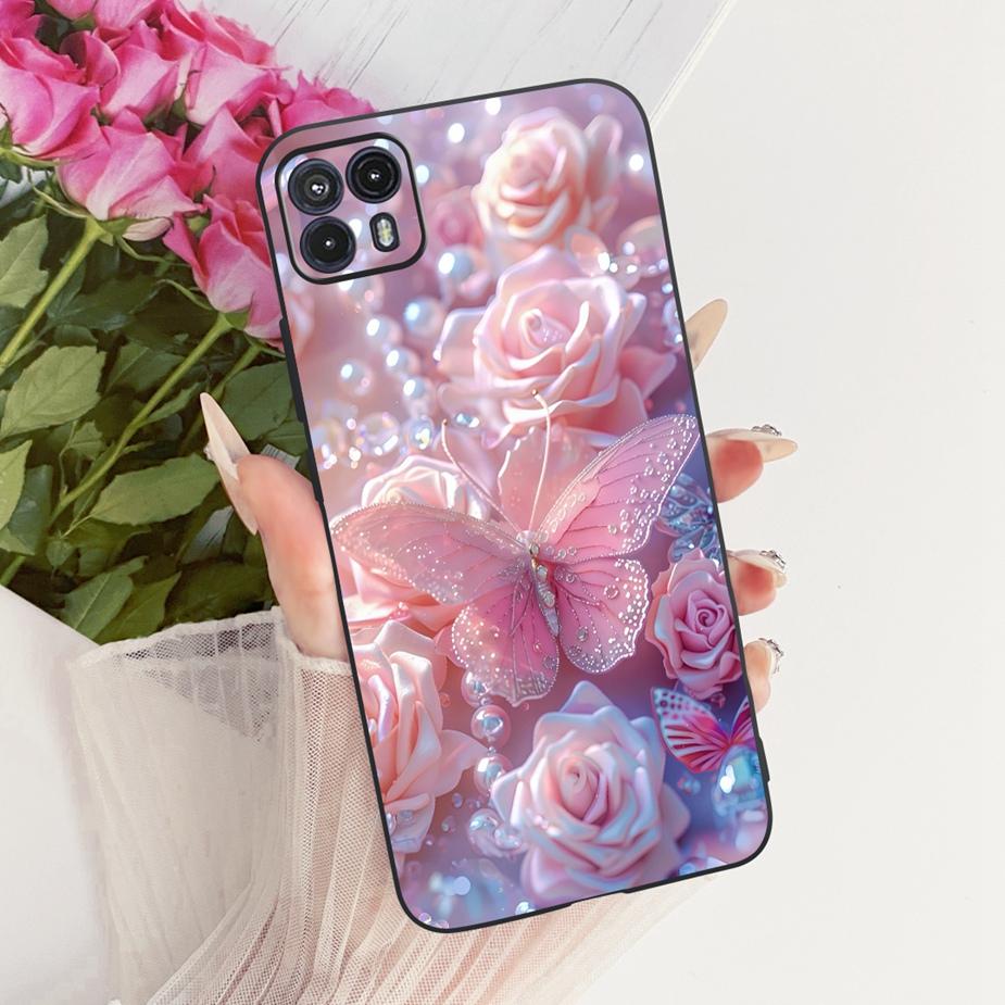 For Motorola Moto G50 5G Case XT2149-1 Luxury Bow Flowers Painted Cover Soft TPU Phone Case For Moto G50 MotoG50 5G Fundas Coque