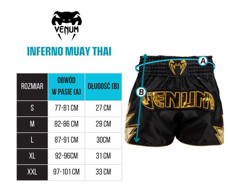 Venum Inferno Muay Thai Shorts Black/Red M