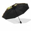 Prehistoric Dinosaur Scene pattern umbrella, portable and foldable design, 8 ribs, a casual accessory for Halloween, Christmas, and birthday gifts.