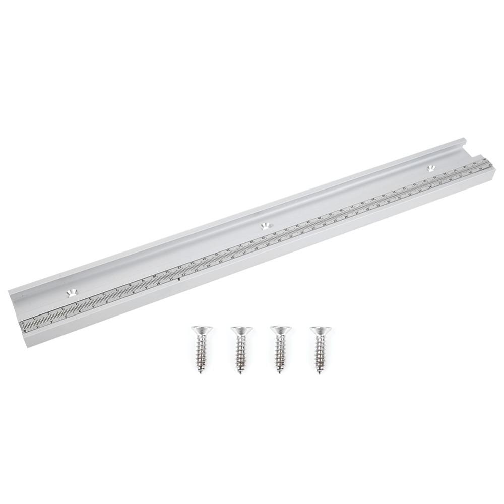 400mm Length T Track With Scale Aluminum Alloy Woodworking Slider Tool For Table Saw Jigs