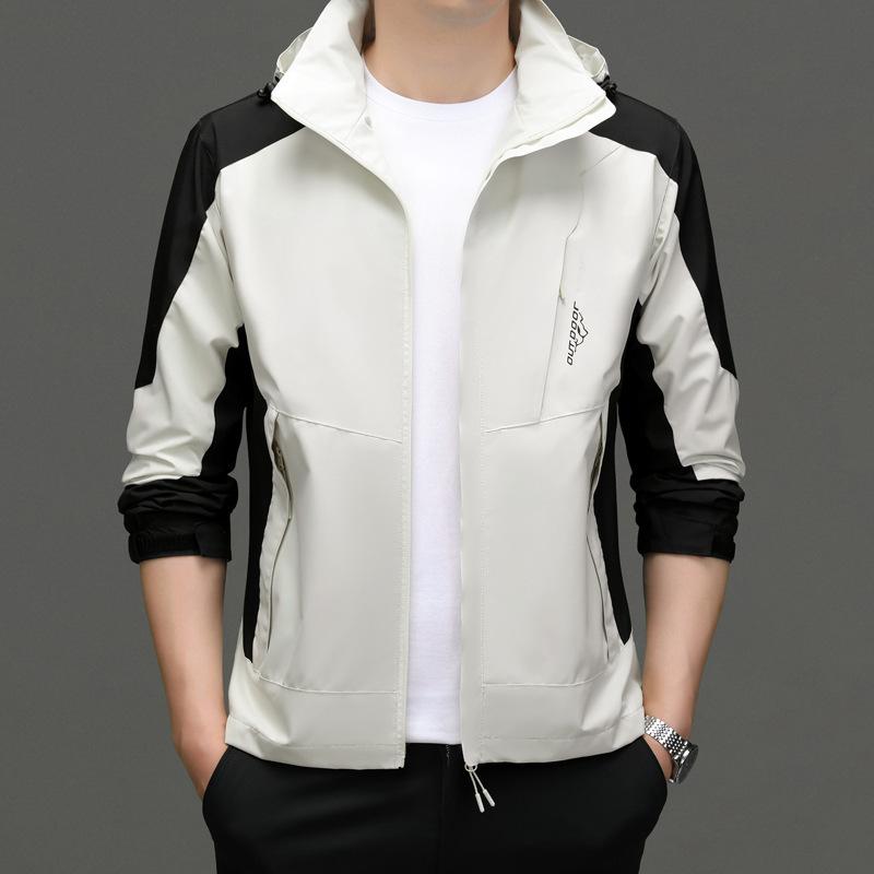 Мужская куртка весна-осень новый стиль повседневная куртка с капюшоном для молодежи — фото 5