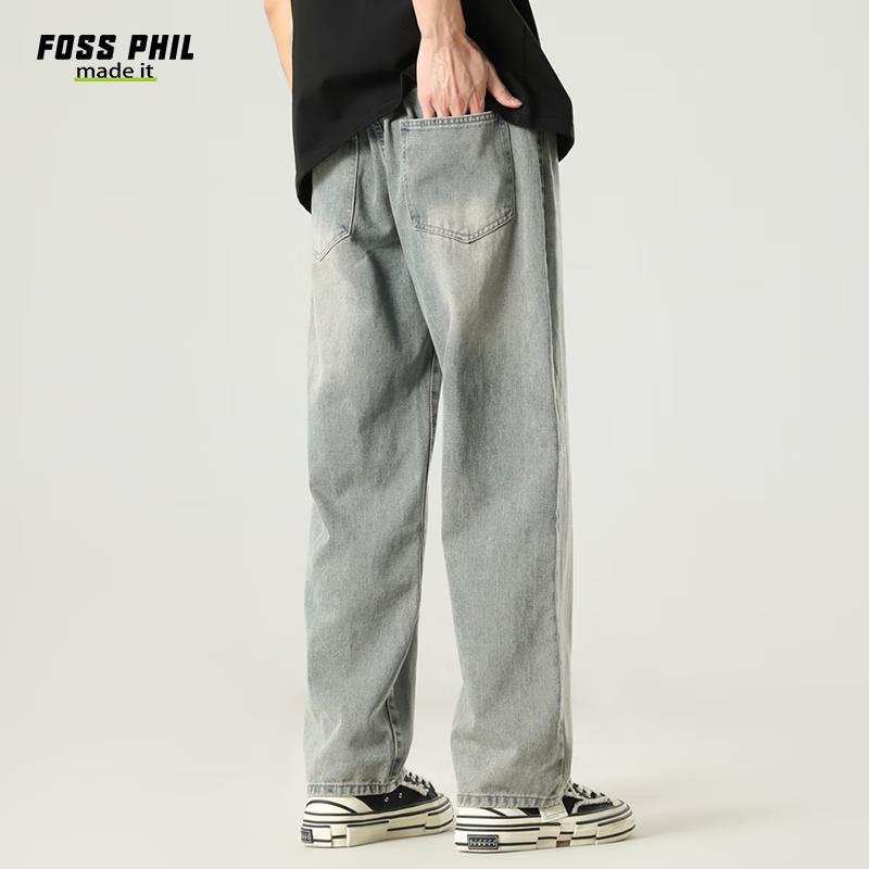 Foss Phil Pánské volné džíny s rovnými nohavicemi