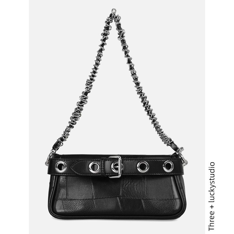 

Kikawa Card Sweet Cool Sexy Shoulder Messenger Bag Chain Black