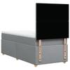 Vidaxl Letto Continentale Con Materasso, Grigio Chiaro, Tessuto, 80X200 Cm