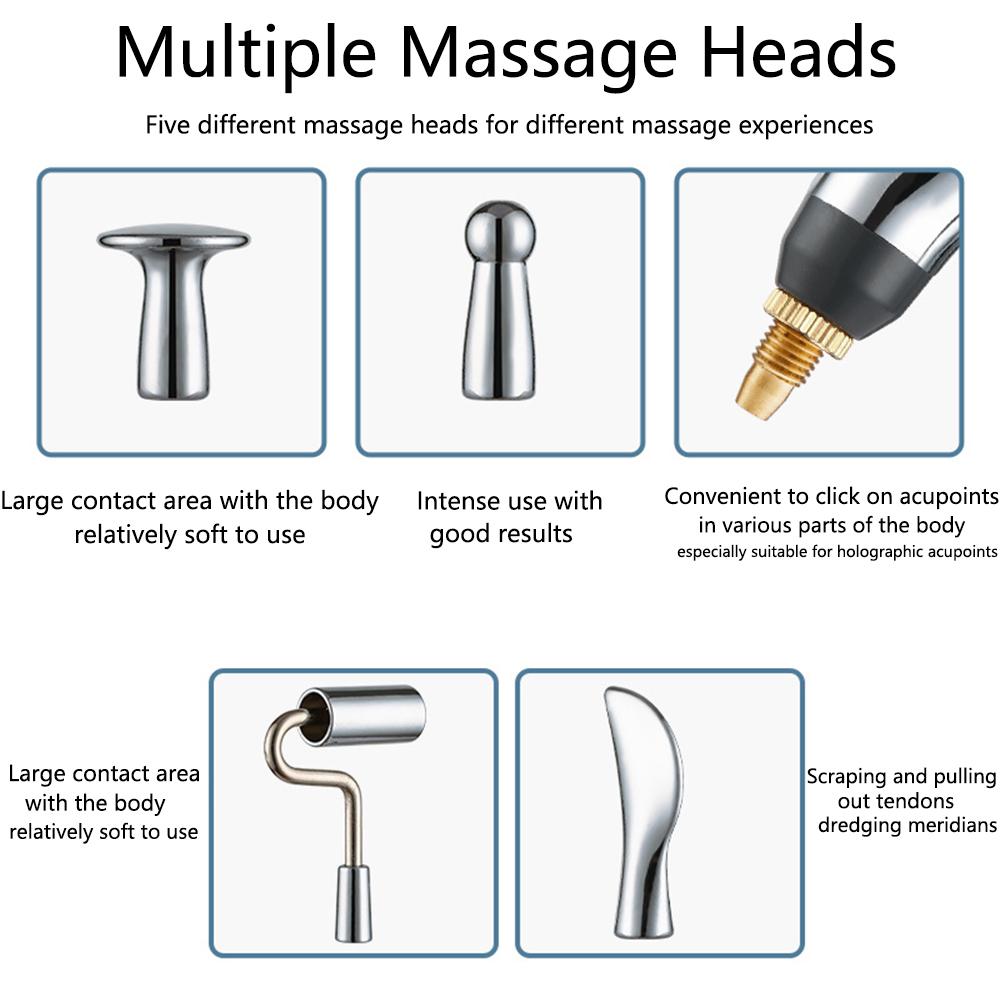 Acupuncture Pen Rechargeable Multi-Function 5-In-1 Electronic Massage Pen
