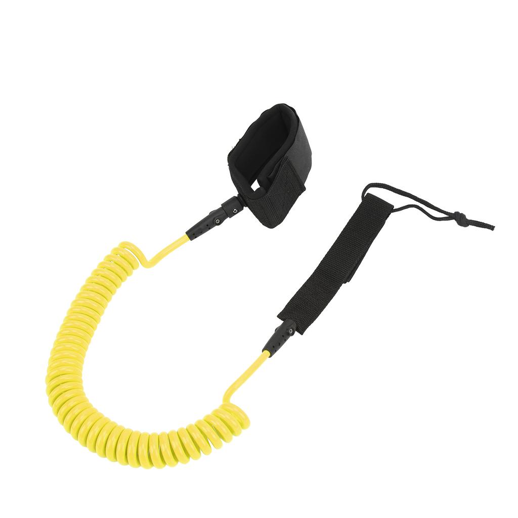 Surfing Foot Rope 7mm 10ft Coiled Spring High Elastic Adjustable Lightweight for Paddle Board Surfboard