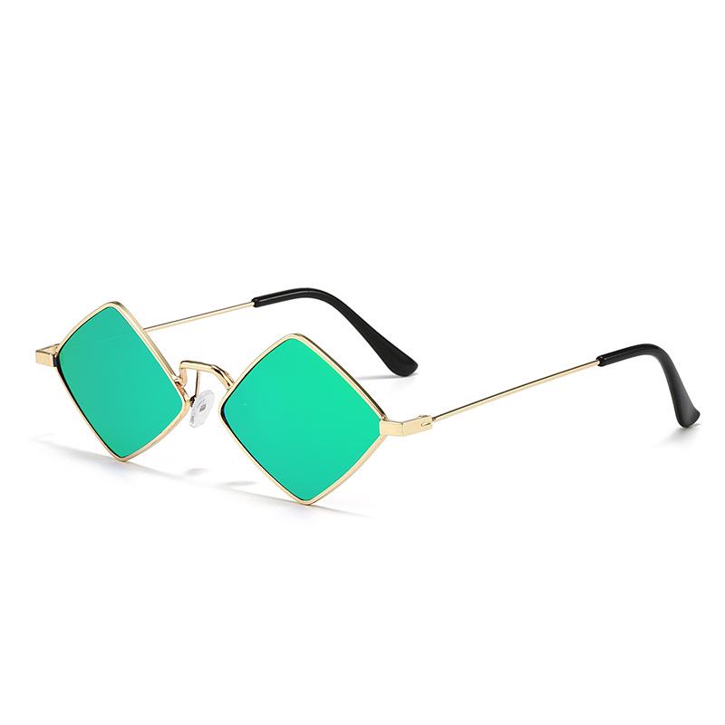 Diamond-Shaped Sunglasses: Trendy European & American Hip Hop Club Style Women's Fashion with UV Protection