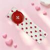 Summer Vintage Dopamine Large Button Heart Print Headband Spicy Girl Ins Style Y2K Elastic Hairband Sports Yoga Headband