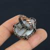 Moonstone Gemstone Copper Wire Wrapped Handmade Jewelry Ring For Woman