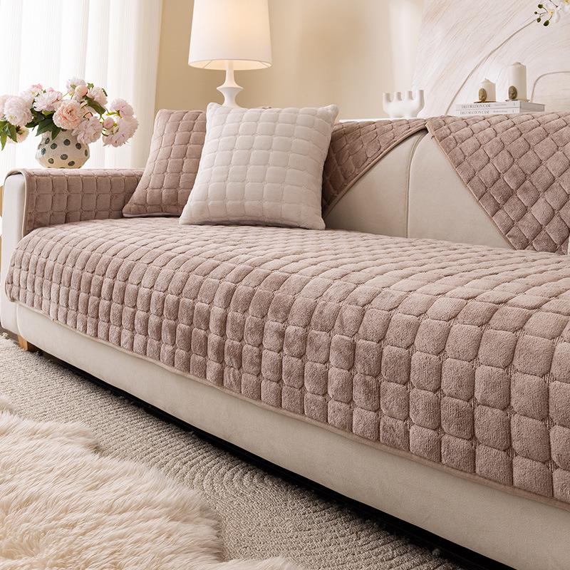 

2025 Autumn/Winter Flannel Soft High Gram Weight Sofa Cushion Cover Seat Cushion 110x210 cm