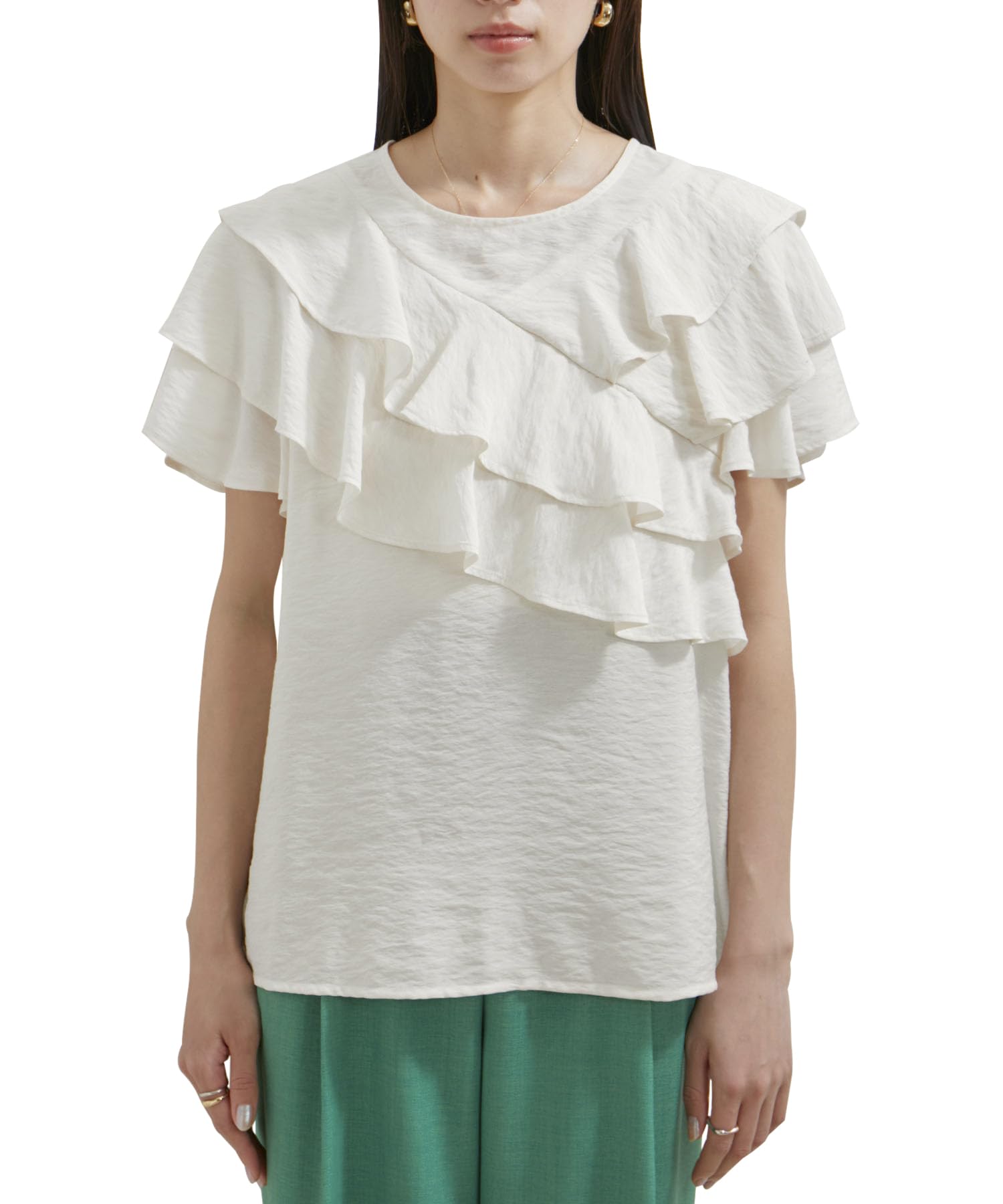 

Frill Tiered [BIS] Women s Blouse, Off-the-Shoulder (15)