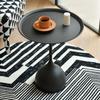 Compact Round Black Table for Drinks And Coffee