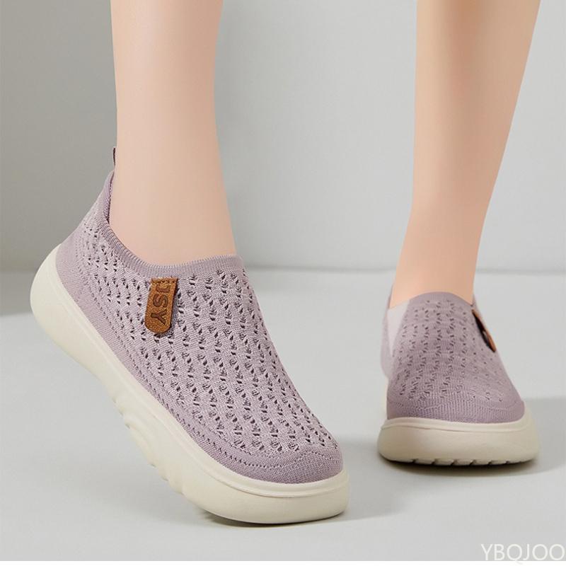 Mote Sommer pustende tykksåle dame allsidige nye fritidssko myk såle enkel lav utringning komfortable damesko