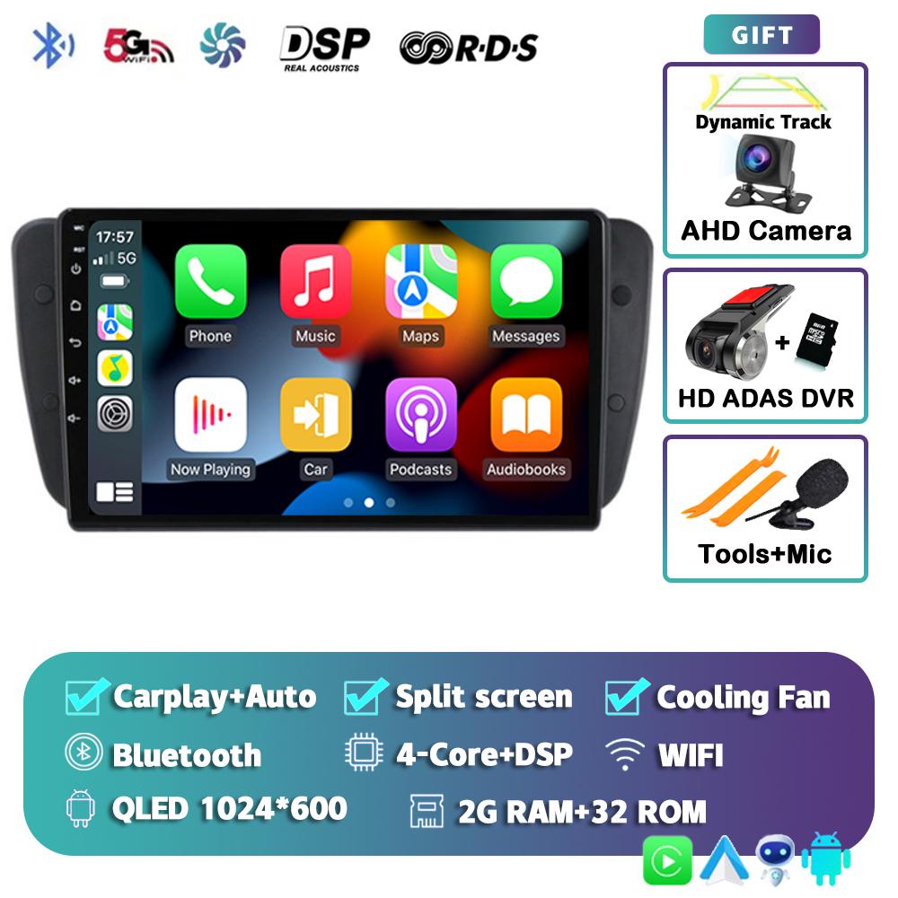 Android 14 Carplay Auto For Seat Ibiza MK4 6J SportCoupe Ecomotive Cupra 2009 - 2016 Car Radio Multimedia Player Stereo WiFi+4G