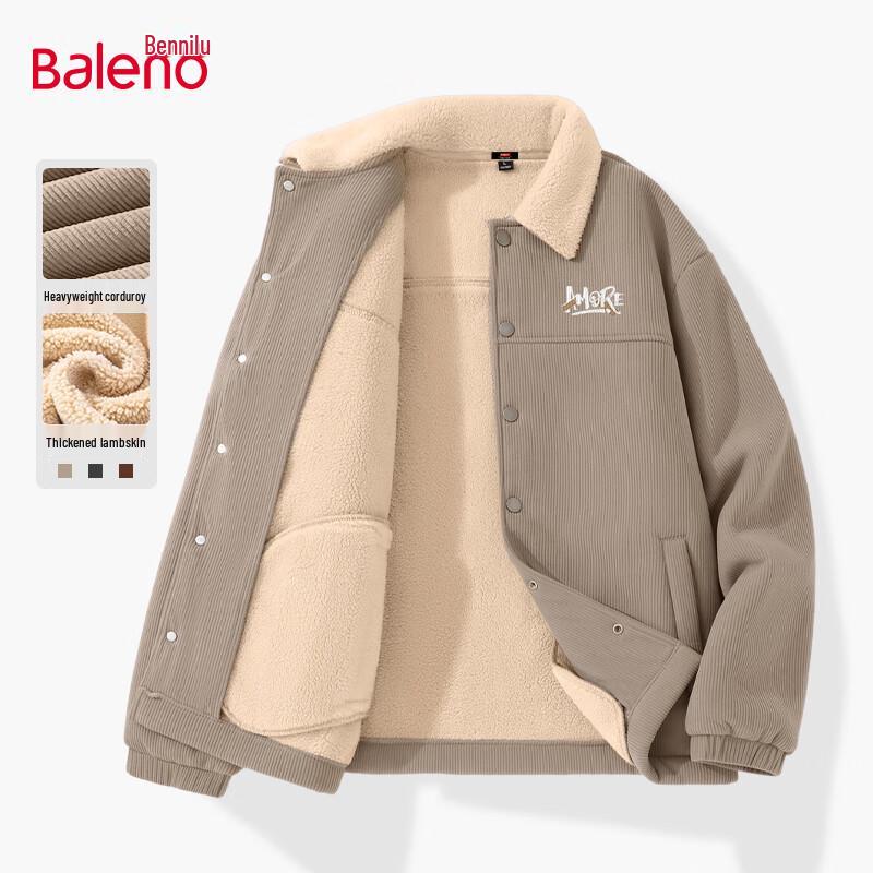 Baleno Men's Fleece-Lined Corduroy Jacket