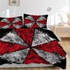3pcs Creative Design Resident Evil Print Bedding Set (1 Cover + 2 Pillowcases, Without Inserts), This Printed Bedding Set Is Soft and