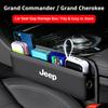 Genuine Leather Car Seat Gap Storage Box Leak-proof Organizer for Wrangler Grand Cherokee Compass Renegade Auto Accessories