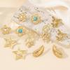 Handmade Stainless Steel Earrings Bean/Star/Floral/Butterfly/Coral Ear Studs Accessories Trendy Jewelry for Ladies