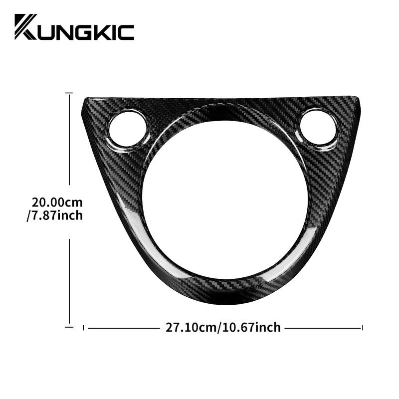 For Fiat 500 2011- For Abarth 595 695 2016-     Manual Gear Shift Cover Real Hard Carbon Fiber Sticker