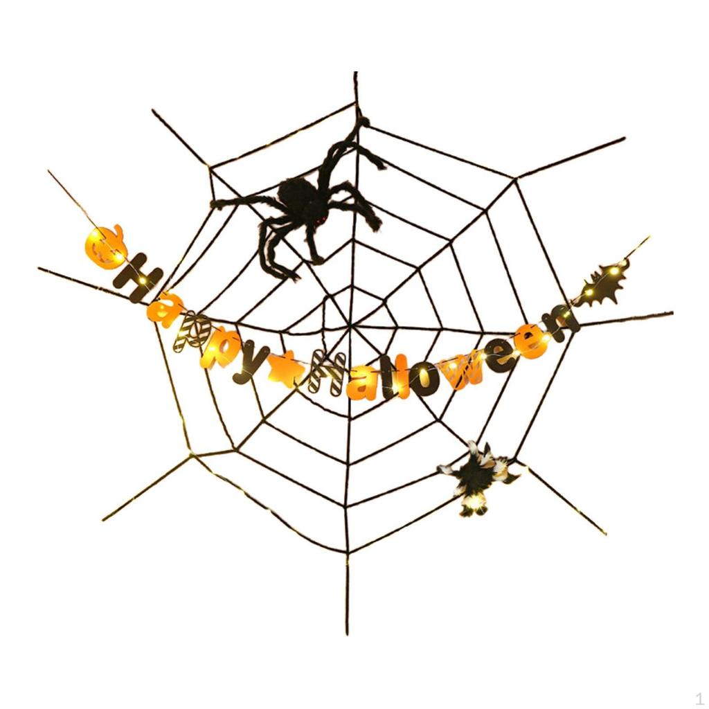 Halloween Spider Web Decoration Backdrop for Masquerade Party Supplies Home