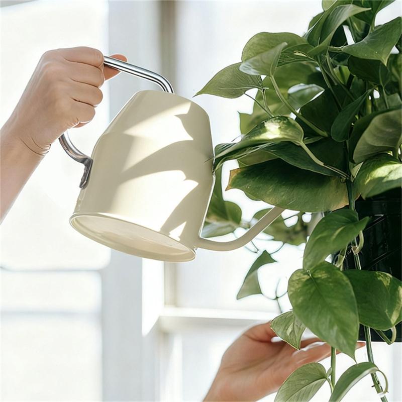Lightweight Aluminum Watering Can Irrigation Device with Extended Spout for Gentle Watering in Gardens Home and Office Spaces