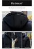 Men's Trendy Mid-Length Down Cotton Jacket, M-7XL - Warm, Thickened Outerwear for Autumn and Winter.