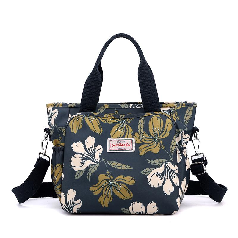 2026 Leichte Damen-Crossbody-Tasche aus bedrucktem Nylon mit mehrschichtigen Reißverschlusstaschen