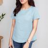ZANZEA Women Summer Round Neck Solid Color Casual Short Sleeve Blouse
