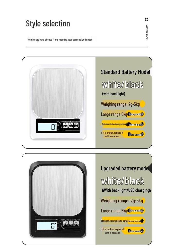 Precise Kitchen Electronic Baking Scale for Household Use