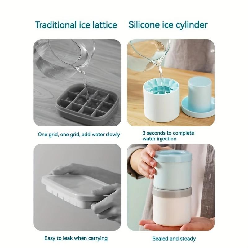 Silikon-Eiswürfelform, runde Eiskübel-Becherform, Kühlschrank, Gefriereismaschine, kreatives Design, Eiswürfelform für Party-Barzubehör