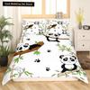 Panda King Full Bedidng Set Kids Romantic Bedding Set Cartoon Animal Duvet Cover Bicycle Balloon Dragonfly Polyester Quilt Cover