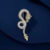 Modische Chinesische Drachen Brosche Anstecknadel Chinesischer Drachen Pin Brosche Elegantes Abzeichen Zubehör für Anspruchsvolle Personen