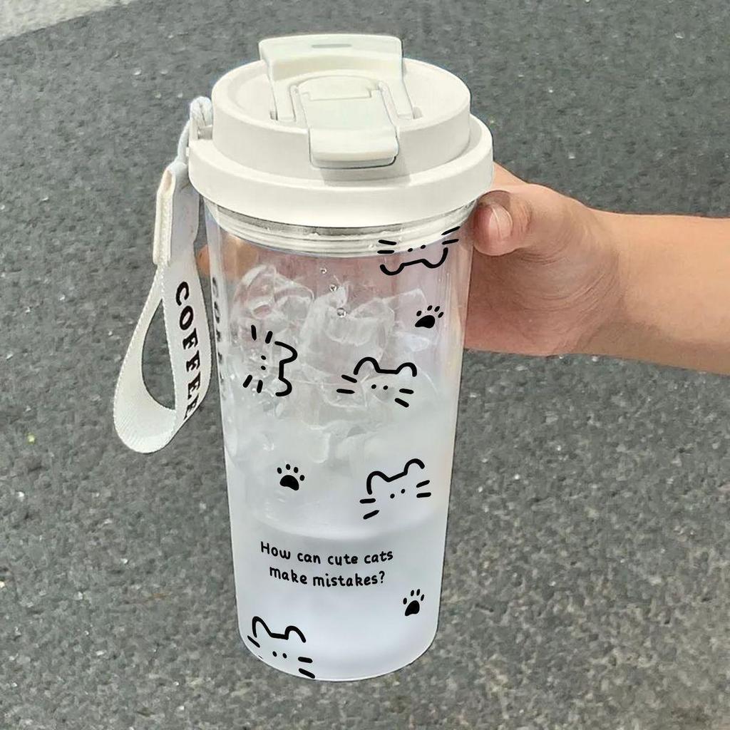 2026 Artistic Cat Insulated Sports Water Cup - Durable, High-Value Outdoor Double-Walled Plastic Design.