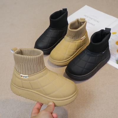 2024 Children Short Boots for Girls Boys Winter New Fashion Korean Style Soft Bottom Anti-slippery Casual Versatile Warm Shoes