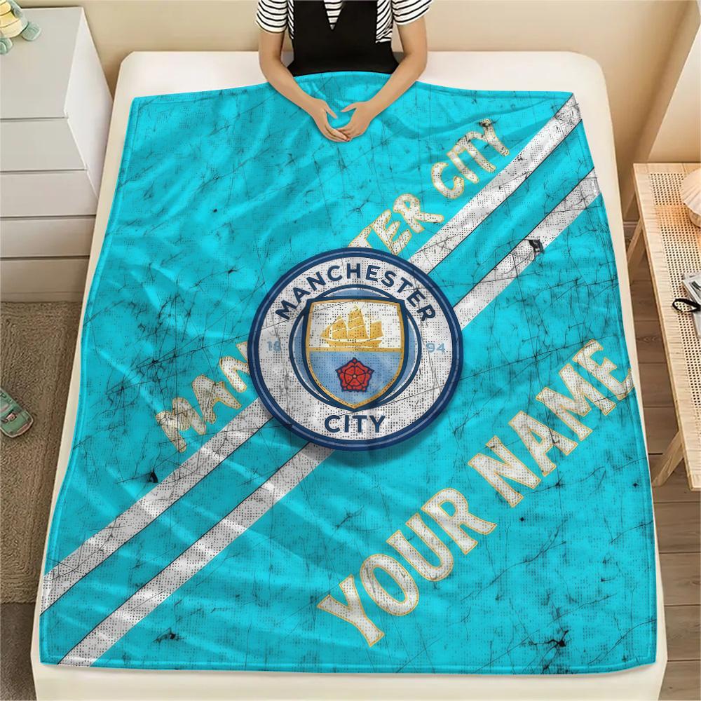 Custom Name MCFC Flannel Blanket, High Quality Comfortable for All Seasons, Home Decor, Warmth and Comfort