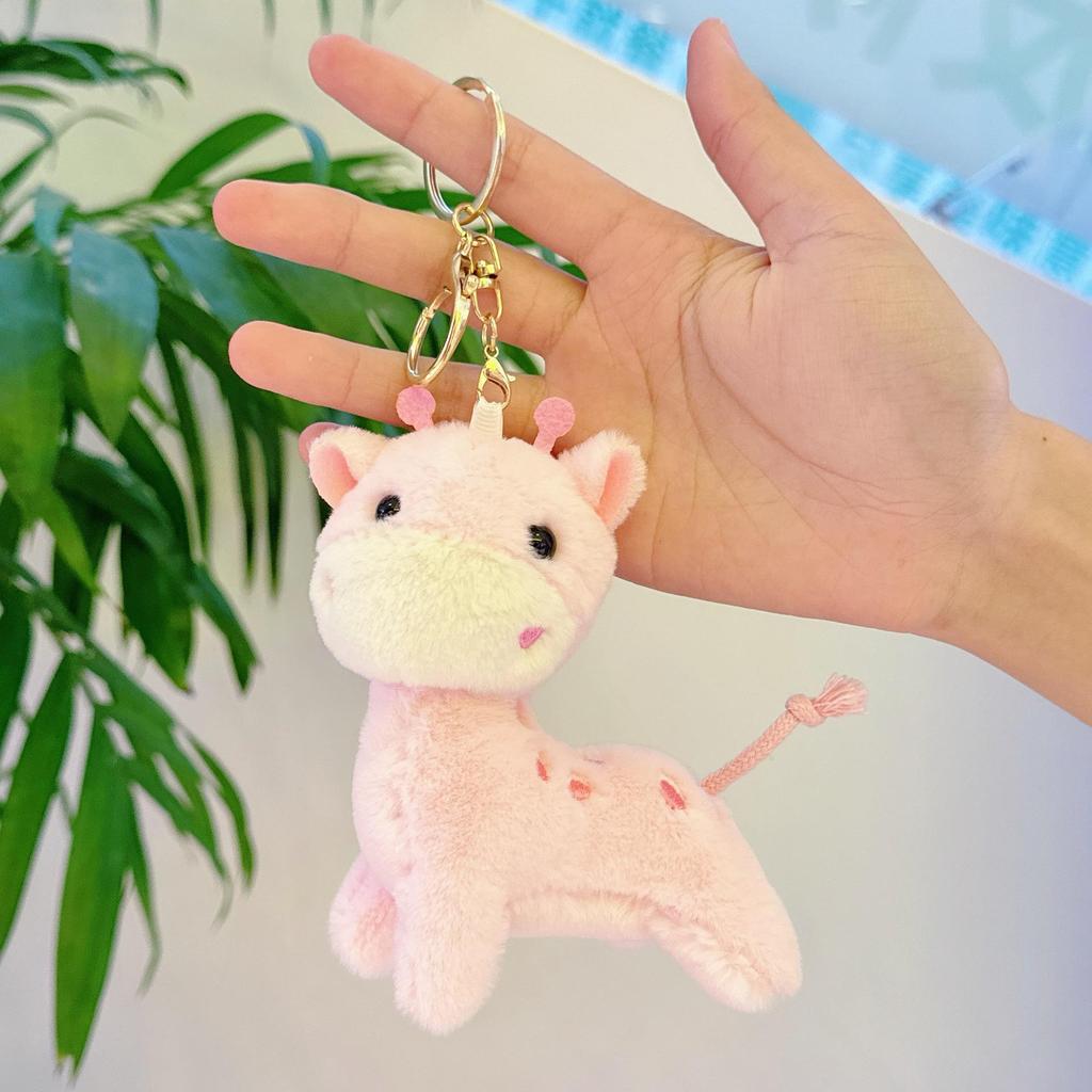 Popular Cartoon Deer Keychain Plush Toy Birthday Gift