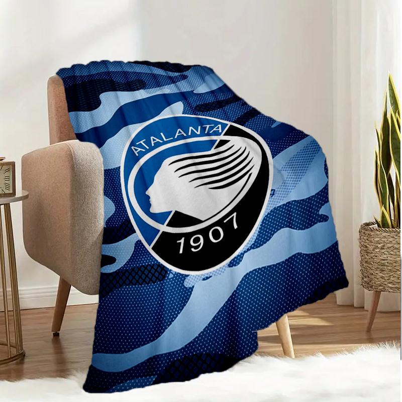 Coperta da Calcio Atalanta Leggera Ideale per il Letto Perfetta per Viaggi, Campeggio, Soggiorni, Uffici, Divani, Regalo di Natale per tifosi