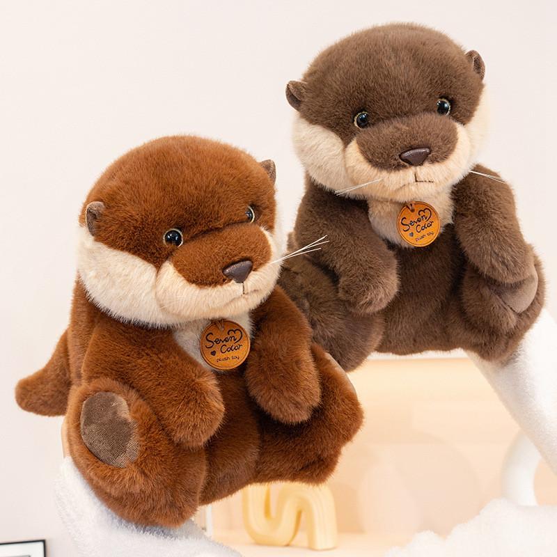 Plush Toy Otter Sitting Lying Stuffed Animal Doll Kids Birthday Decoration Gifts