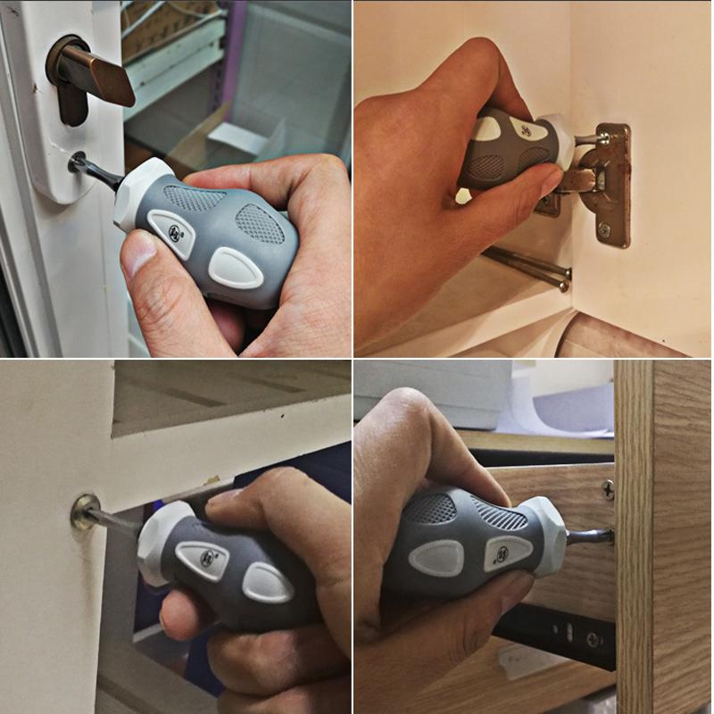 Mini Ratchet Screwdriver Set Short Handle Cross Groove Drill Telescopic Dual Purpose Small Chrome Vanadium Steel Repair Tools