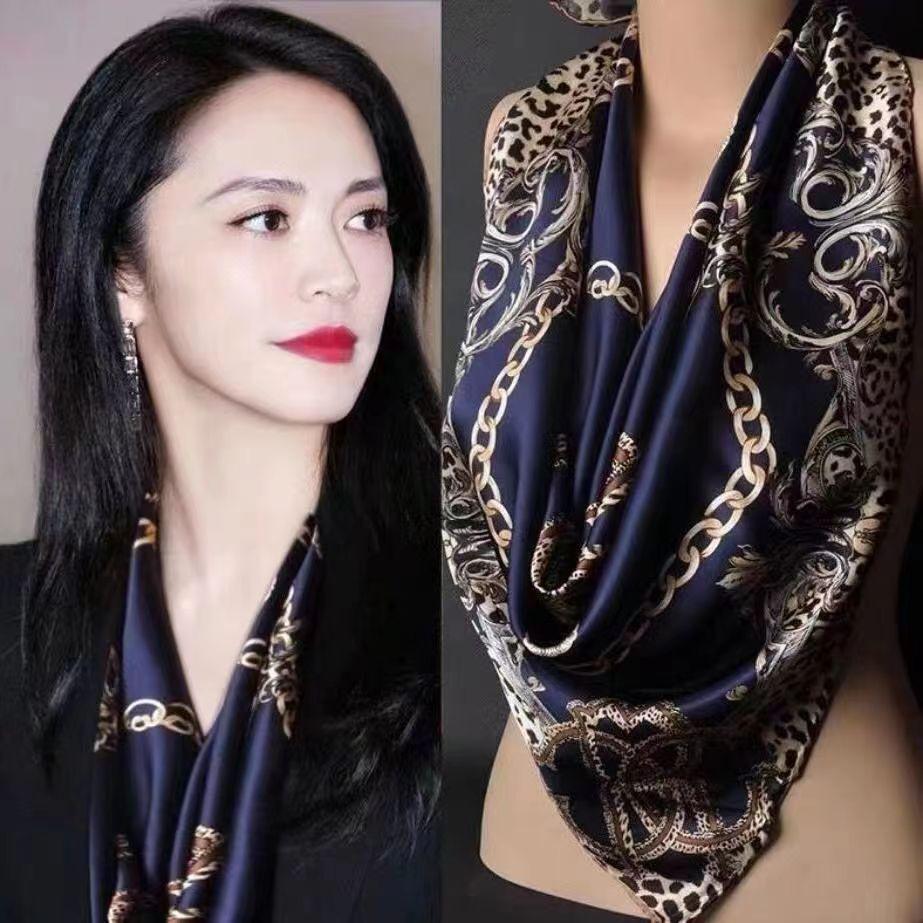 Hangzhou Silk 90 Square Scarves Silk Scarves Women Travel With Shirts Spring And Autumn Versatile Small Shawls